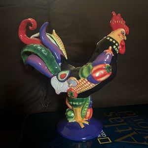 Poultry In Motion Rooster "Chicken Salad" - Sharon Neuhaus 10" Ceramic chicken